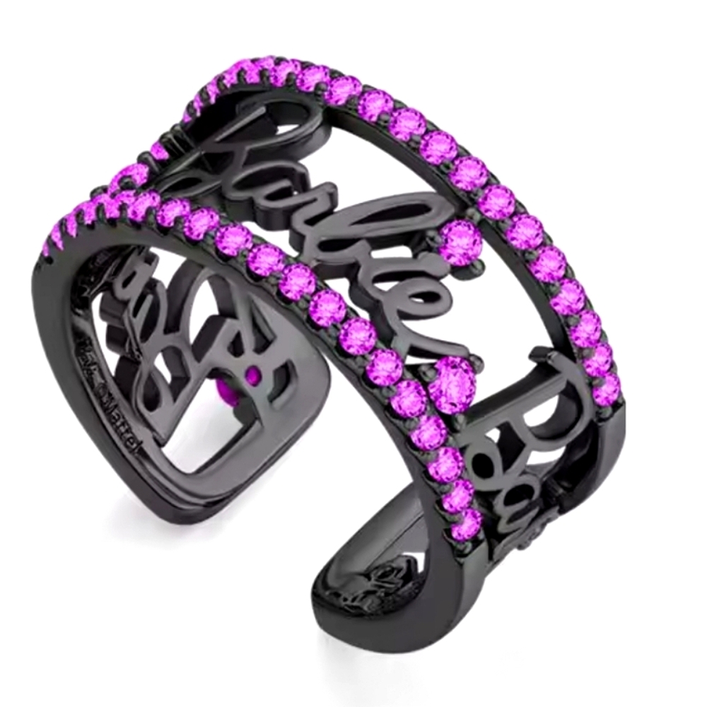 Black and Pink Barbie Ring